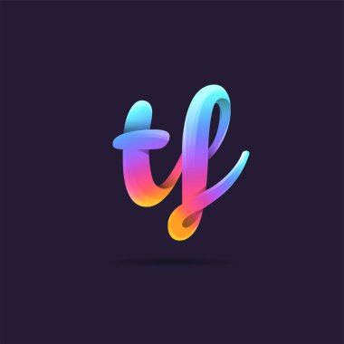 Harf logo Tf şablon iş afiş için