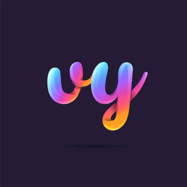 Harf logo Vy şablon iş afiş için