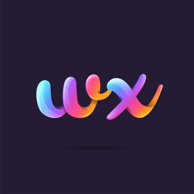 Harf logo Wx şablon iş afiş için