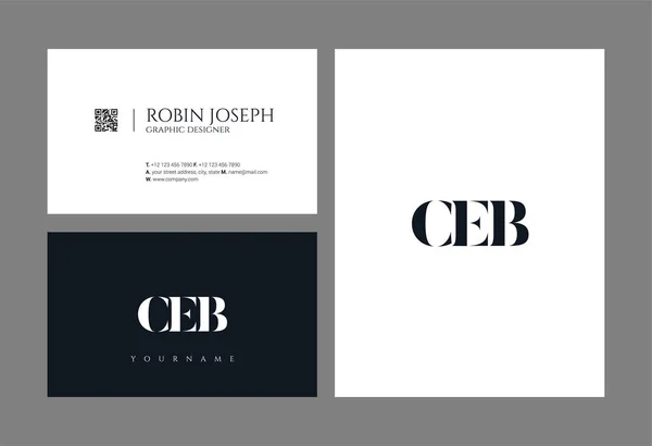 Logo Joint Ceb Business Card Template Vector — Stock Vector