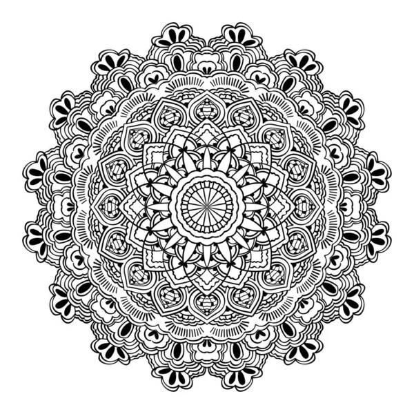 Flyer Mariage Avec Ornements Floraux Mandala Vecteur Oriental Design — Image vectorielle