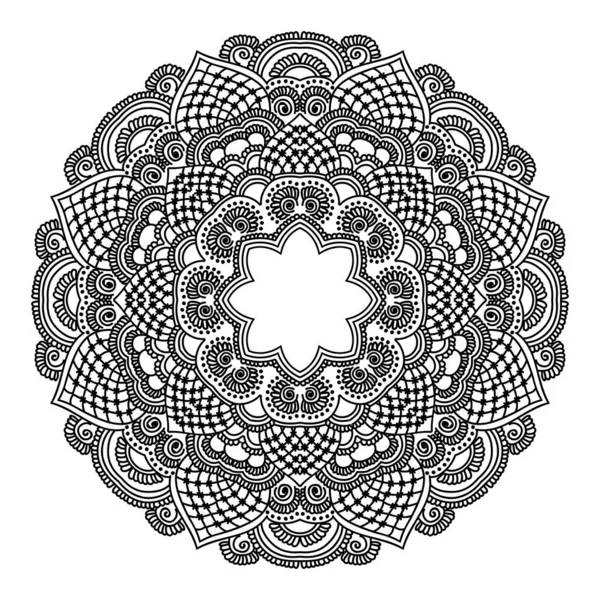 Folheto Casamento Com Ornamentos Mandala Florais Vector Oriental Design — Vetor de Stock