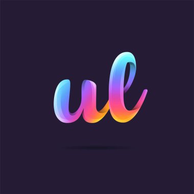 Harf logo Ul şablon iş afiş için