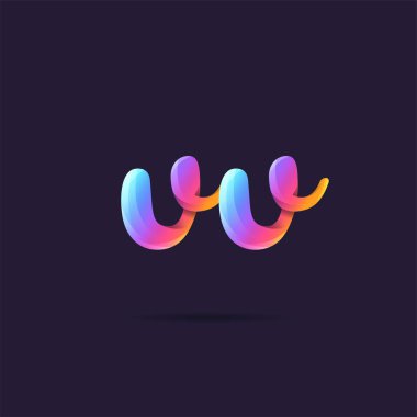 Harf logo Vv şablon iş afiş için