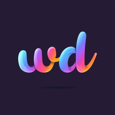 Harf logo Wd şablon iş afiş için