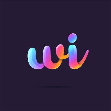 Harf logo Wi şablon iş afiş için