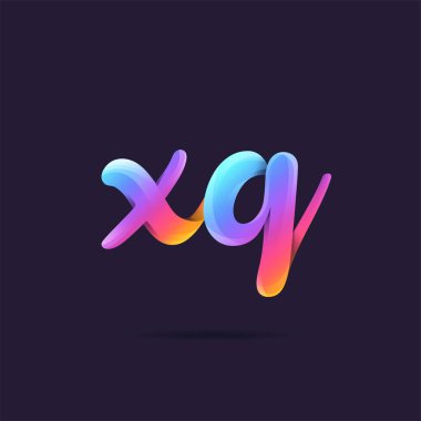 Harf logo Xq şablon iş afiş için