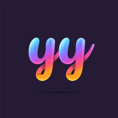 Harf logo Yy şablon iş afiş için