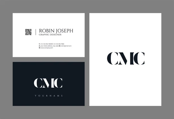 Logo Joint Cmc Pour Modèle Carte Visite Vecteur — Image vectorielle