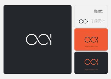 Logo vektör kartvizit şablonu için OAI ortak