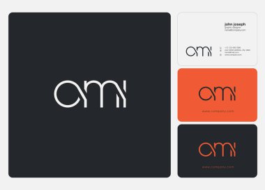 Logo ortak Omi kartvizit şablon olarak vektör