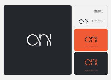 Logo ortak Oni kartvizit şablonu, vektör için