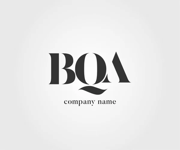 Logotipo Bqa Conjunta Para Modelo Cartão Visita Vetor —  Vetores de Stock