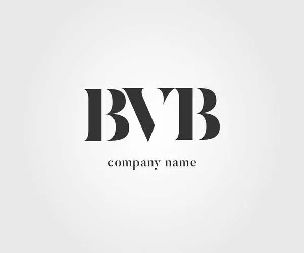 Logo Conjunto Bvb Para Tarjeta Visita Plantilla Vector — Archivo Imágenes Vectoriales