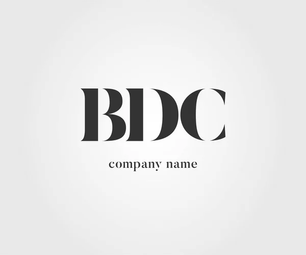 Λογότυπο Κοινή Bdc Για Επαγγελματική Κάρτα Πρότυπο Διάνυσμα — Διανυσματικό Αρχείο
