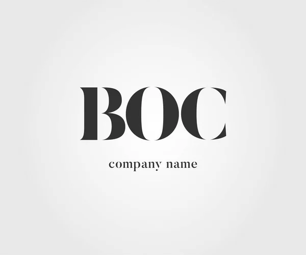 Boc Conjunto Logotipo Para Modelo Cartão Visita Vetor —  Vetores de Stock