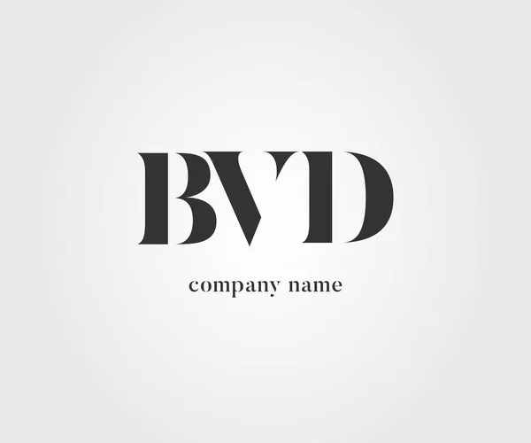 Logotipo Bvd Conjunta Para Modelo Cartão Visita Vetor —  Vetores de Stock