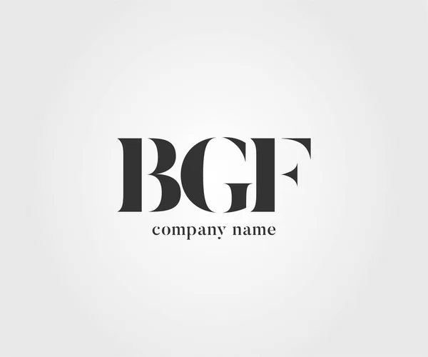 Logotipo Bgf Conjunta Para Modelo Cartão Visita Vetor —  Vetores de Stock