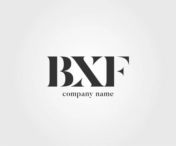Logo Conjunto Bxf Para Tarjeta Visita Plantilla Vector — Archivo Imágenes Vectoriales