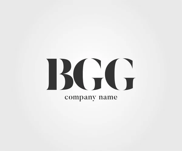 Logo Conjunto Bgg Para Tarjeta Visita Plantilla Vector — Archivo Imágenes Vectoriales