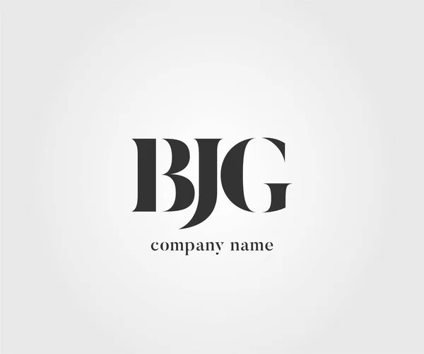 Logo Conjunto Bjg Para Tarjeta Visita Plantilla Vector — Archivo Imágenes Vectoriales