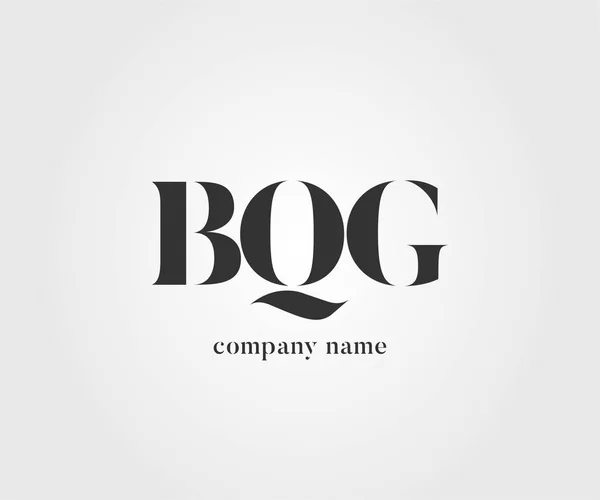 Logotipo Bqg Conjunta Para Modelo Cartão Visita Vetor —  Vetores de Stock