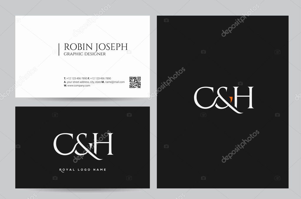 logo joint ch for Business Card Template, Vector