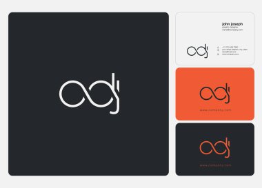 Logo vektör kartvizit şablonu için Odj ortak