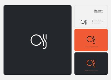 Logo vektör kartvizit şablonu için Oij ortak