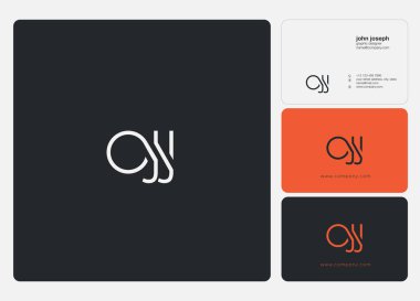 Logo ortak Ojj kartvizit şablon olarak vektör