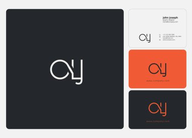 Logo vektör kartvizit şablonu için Olj ortak