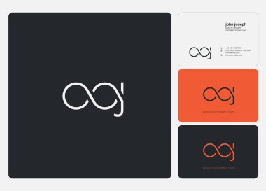 Logo vektör kartvizit şablonu için Ooj ortak