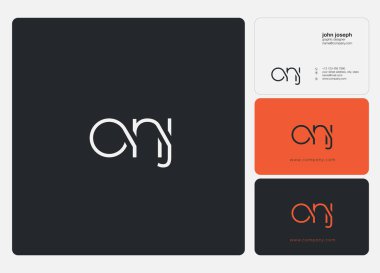 Logo vektör kartvizit şablonu için Onj ortak