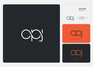 Logo vektör kartvizit şablonu için Opj ortak