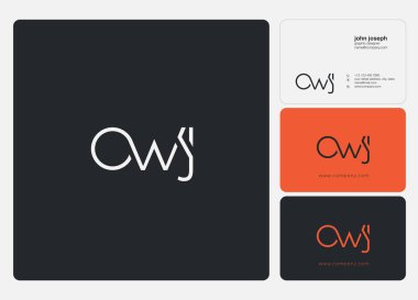 Logo vektör kartvizit şablonu için Owj ortak