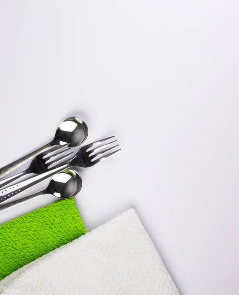 Top View Forks Spoons — Stock Photo, Image