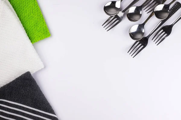 Top View Knife Forks Spoons — Stock Photo, Image