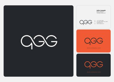 Logo vektör kartvizit şablonu için Qgg ortak