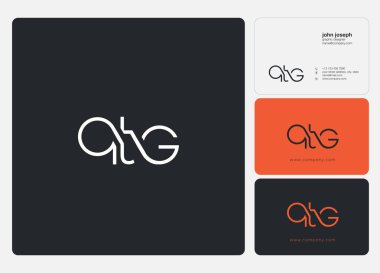 Logo vektör kartvizit şablonu için Qtg ortak