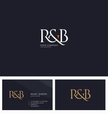 Logo ortak Rb için kartvizit şablonu, vektör