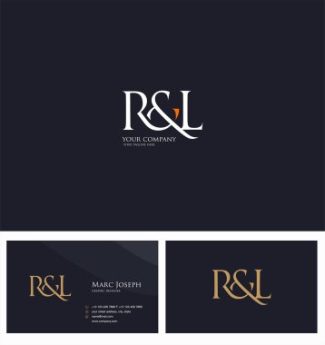 Logo ortak Rl için kartvizit şablonu, vektör
