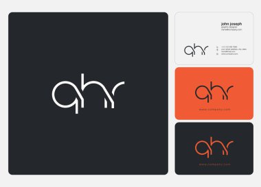 Logo vektör kartvizit şablonu için Qhr ortak