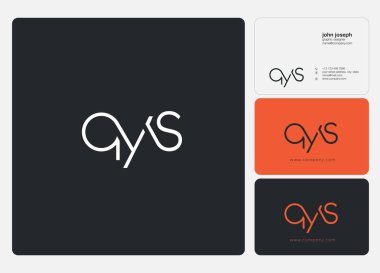 Logo vektör kartvizit şablonu için Qys ortak