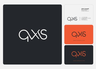 Logo vektör kartvizit şablonu için Qxs ortak