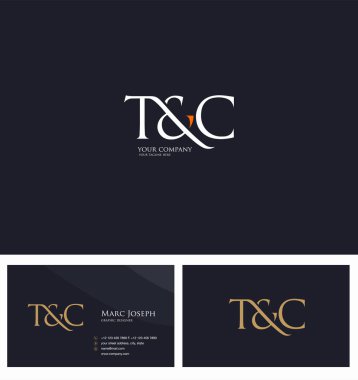 Logo vektör kartvizit şablonu için Tc ortak