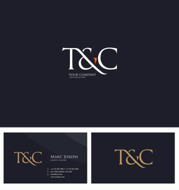 logo joint Tc for Business Card Template, Vector clipart