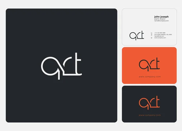 Logo Joint Qrt Business Card Template Vector — Stock Vector