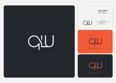 Logo vektör kartvizit şablonu için Qlu ortak