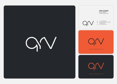 Logo ortak Qrv kartvizit şablon olarak vektör