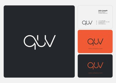 Logo vektör kartvizit şablonu için Quv ortak